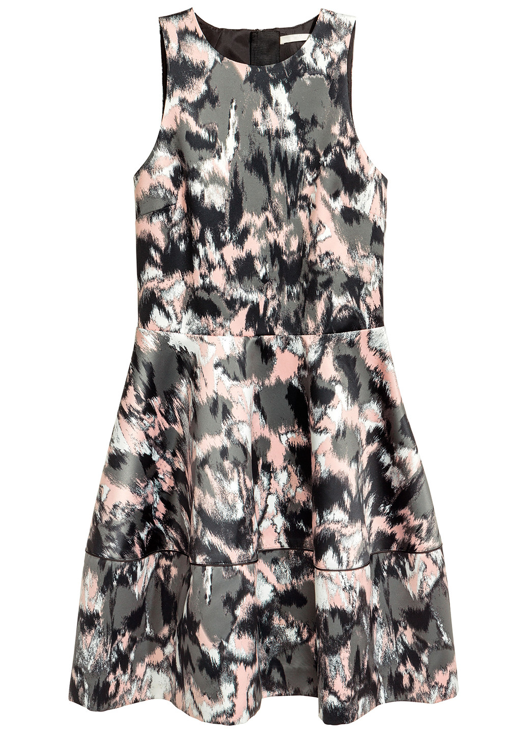 Комбинированное кэжуал платье бэби долл H&M с рисунком