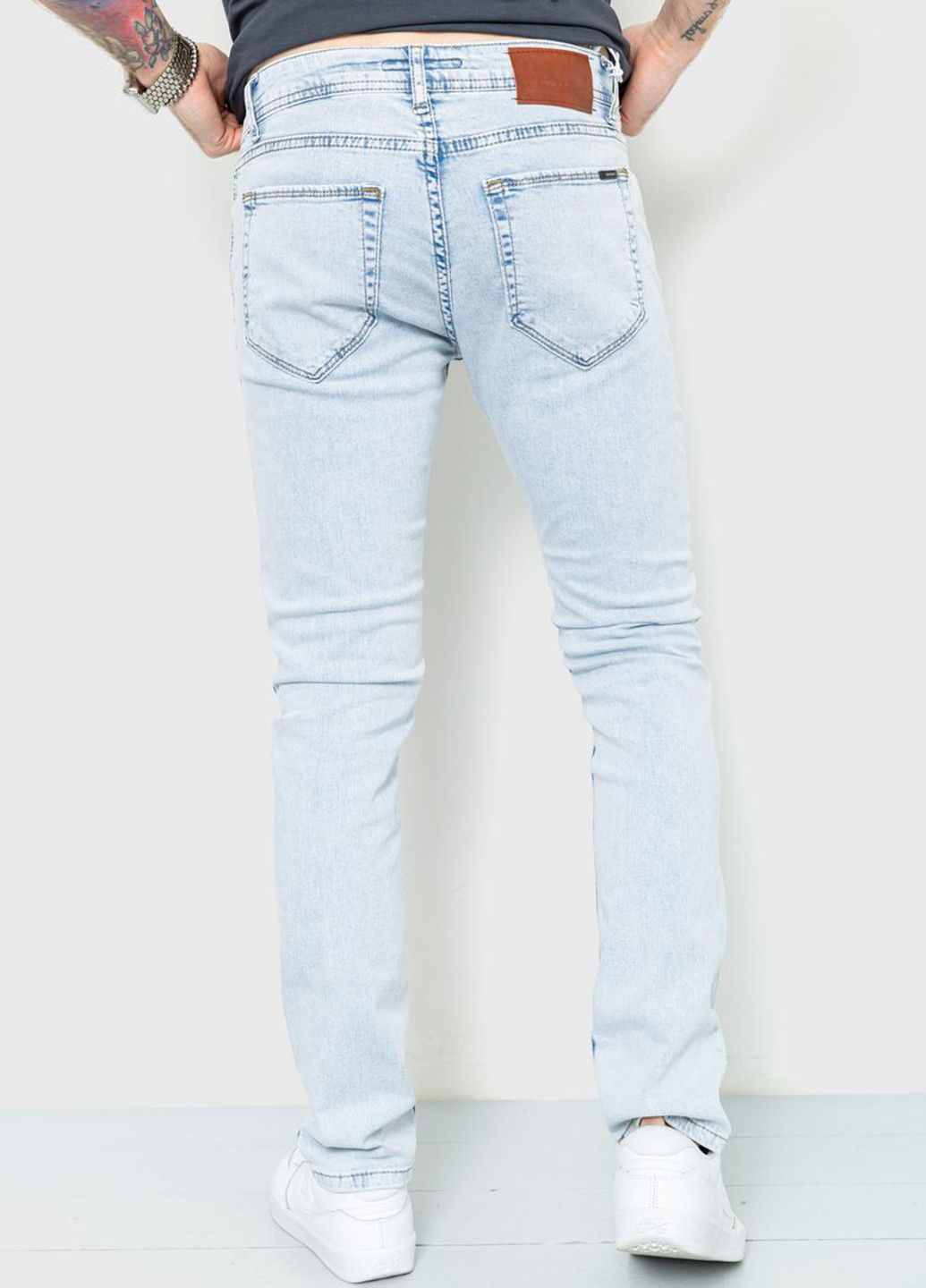 Голубые демисезонные слим джинсы Ager