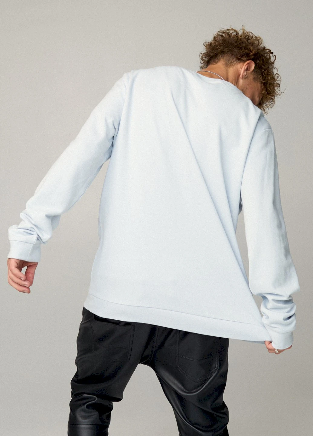 Світло-блакитний світшот чоловічий oversize /no flis/ YAPPI (252259132)