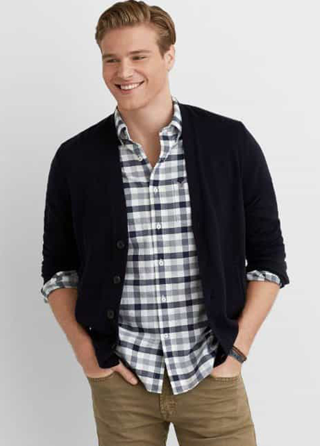 Темно-синий демисезонный кардиган American Eagle