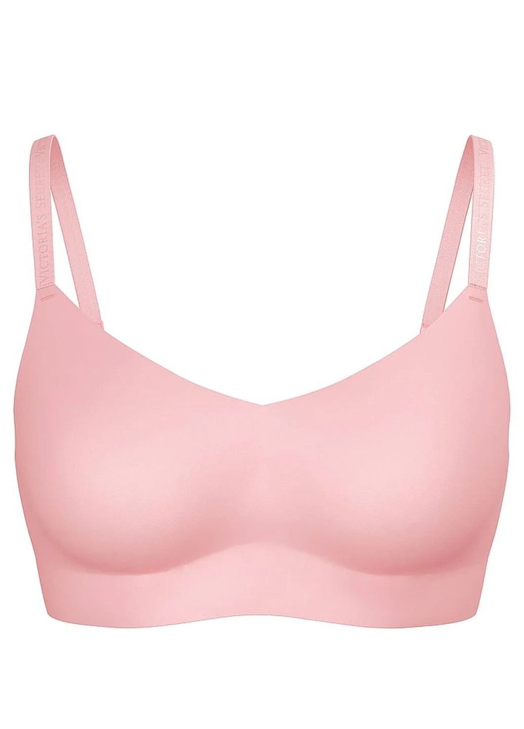 Рожевий безшовний бюстгальтер Victoria's Secret без кісточок поліамід