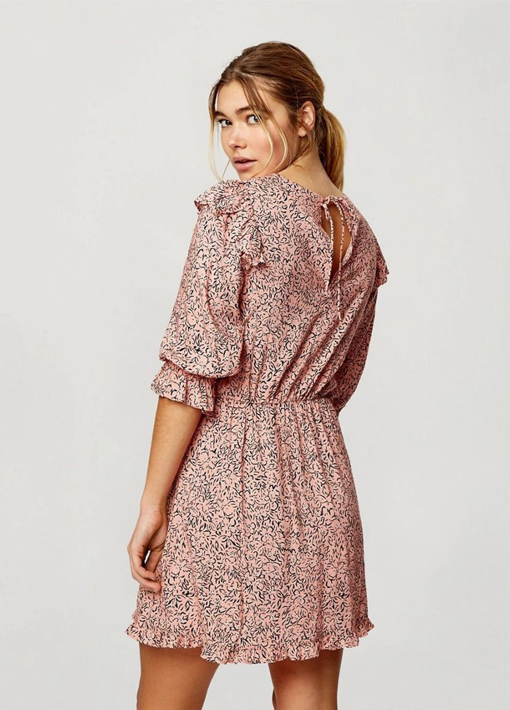 Рожева кежуал сукня кльош Miss Selfridge з абстрактним візерунком