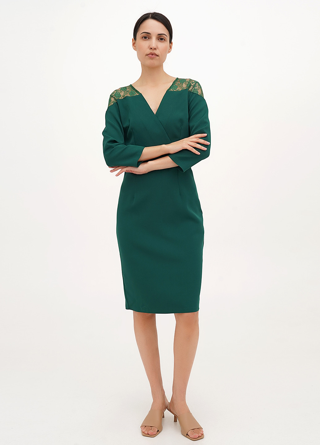 Зелена кежуал сукня силуетна Vicolo однотонна
