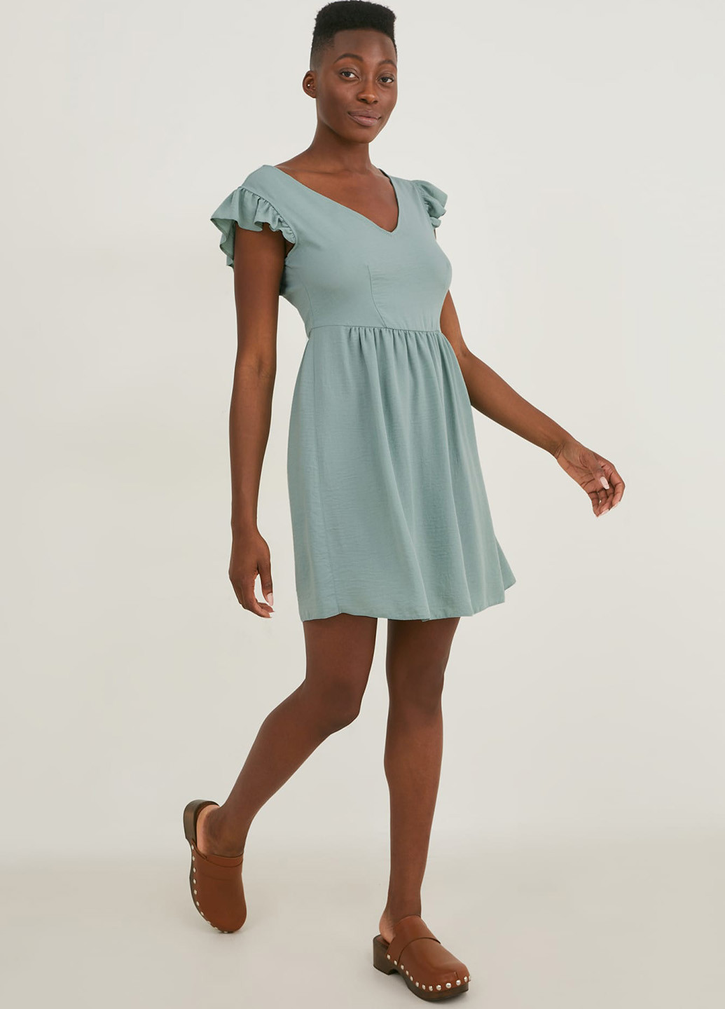 М'ятна кежуал сукня кльош C&A однотонна