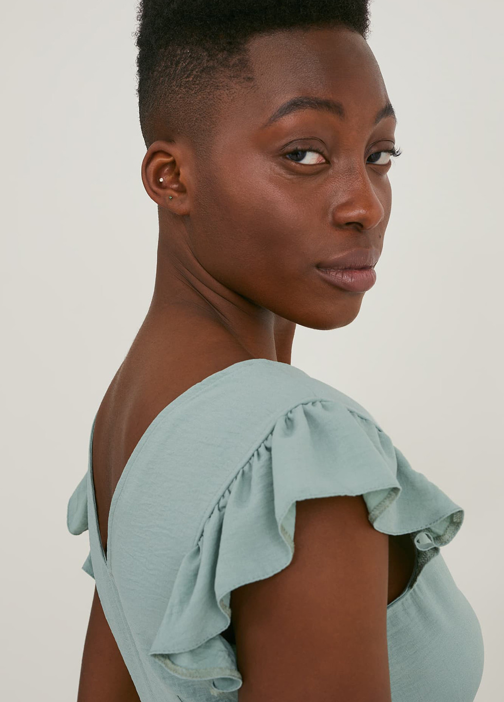 М'ятна кежуал сукня кльош C&A однотонна