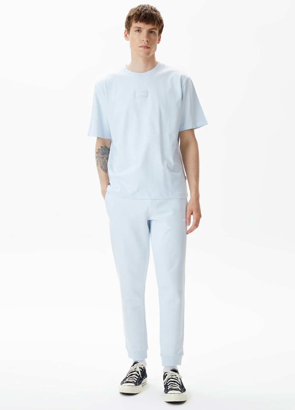 Голубые спортивные демисезонные джоггеры брюки UNITED4