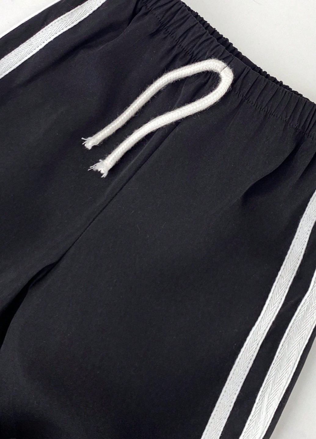 Черные спортивные демисезонные брюки SHEIN