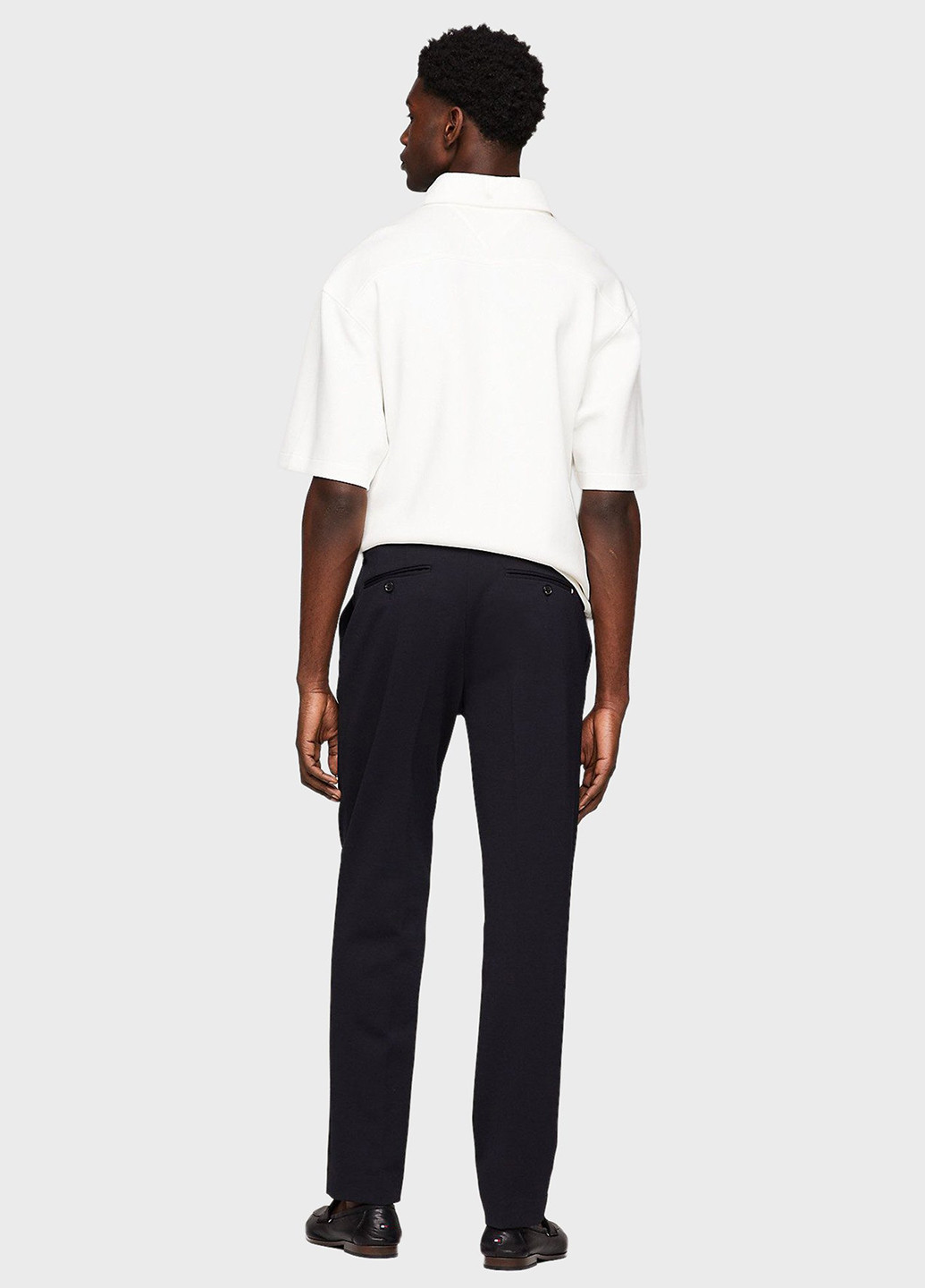 Темно-синие кэжуал, классические демисезонные зауженные брюки Tommy Hilfiger