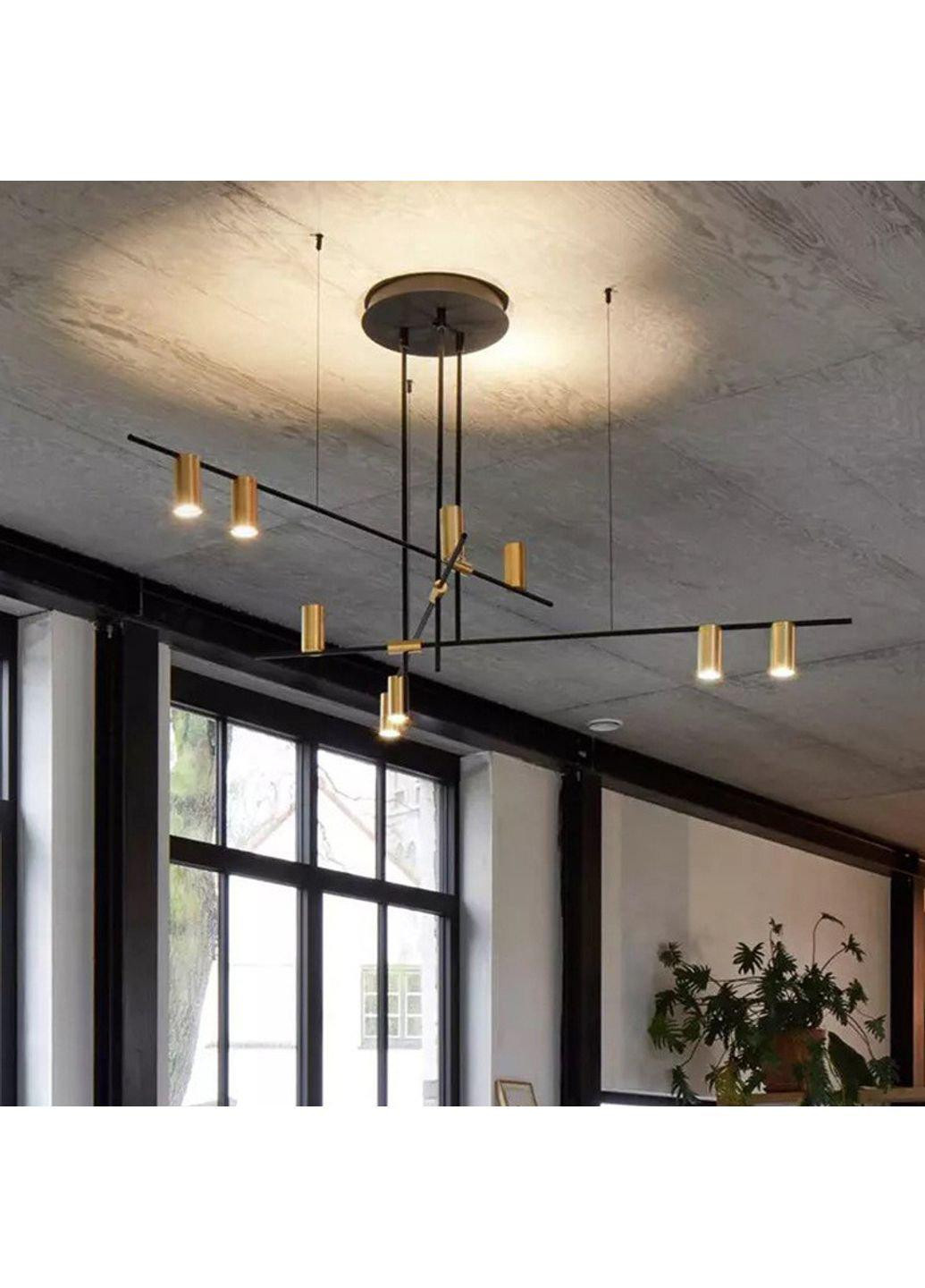 Люстра стельова на 9 лампочок MD8021/9-bk-k Чорний 35х123х123 см. Sunnysky (253122391)