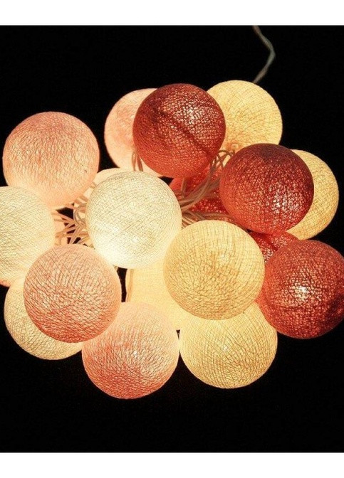 Гірлянда-нічник бавовняні ліхтарики CBL Marshmallow 20 кульок, 3.7 м Cotton Ball Lights 4825 (252644103)