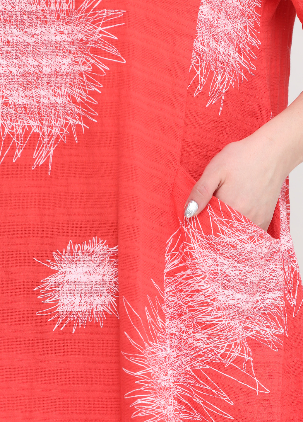 Червона кежуал сукня Made in Italy з абстрактним візерунком