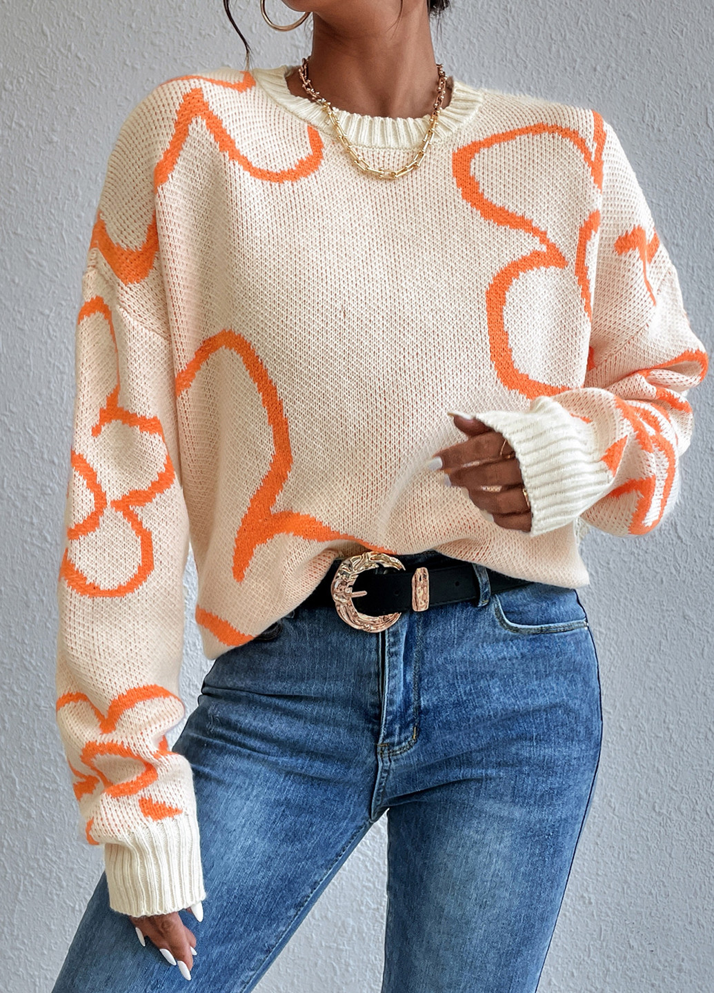 Кремовый демисезонный джемпер джемпер SHEIN