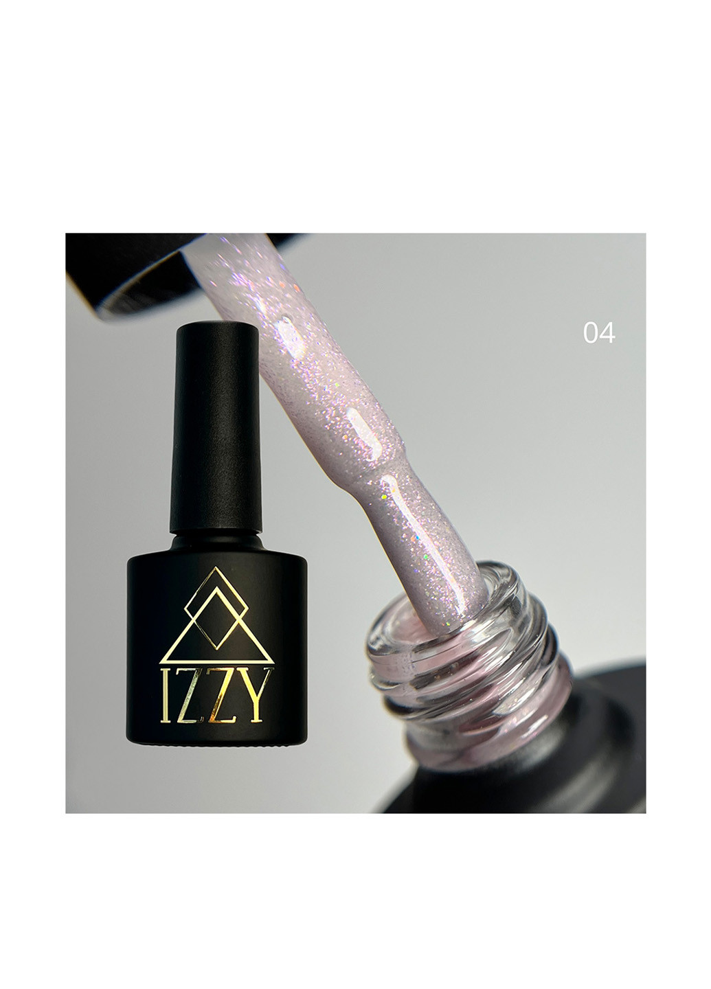 База для манікюру Any Base 04, рожева база для нігтів з мікроблиском, 10 г Izzy (363030629)