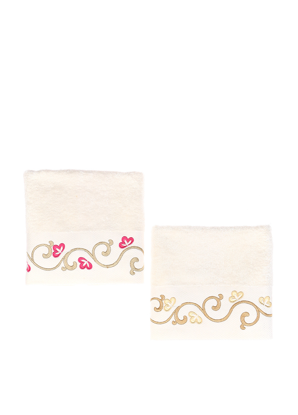 Полотенце (2 шт.), 50х90 см Тас орнамент молочный