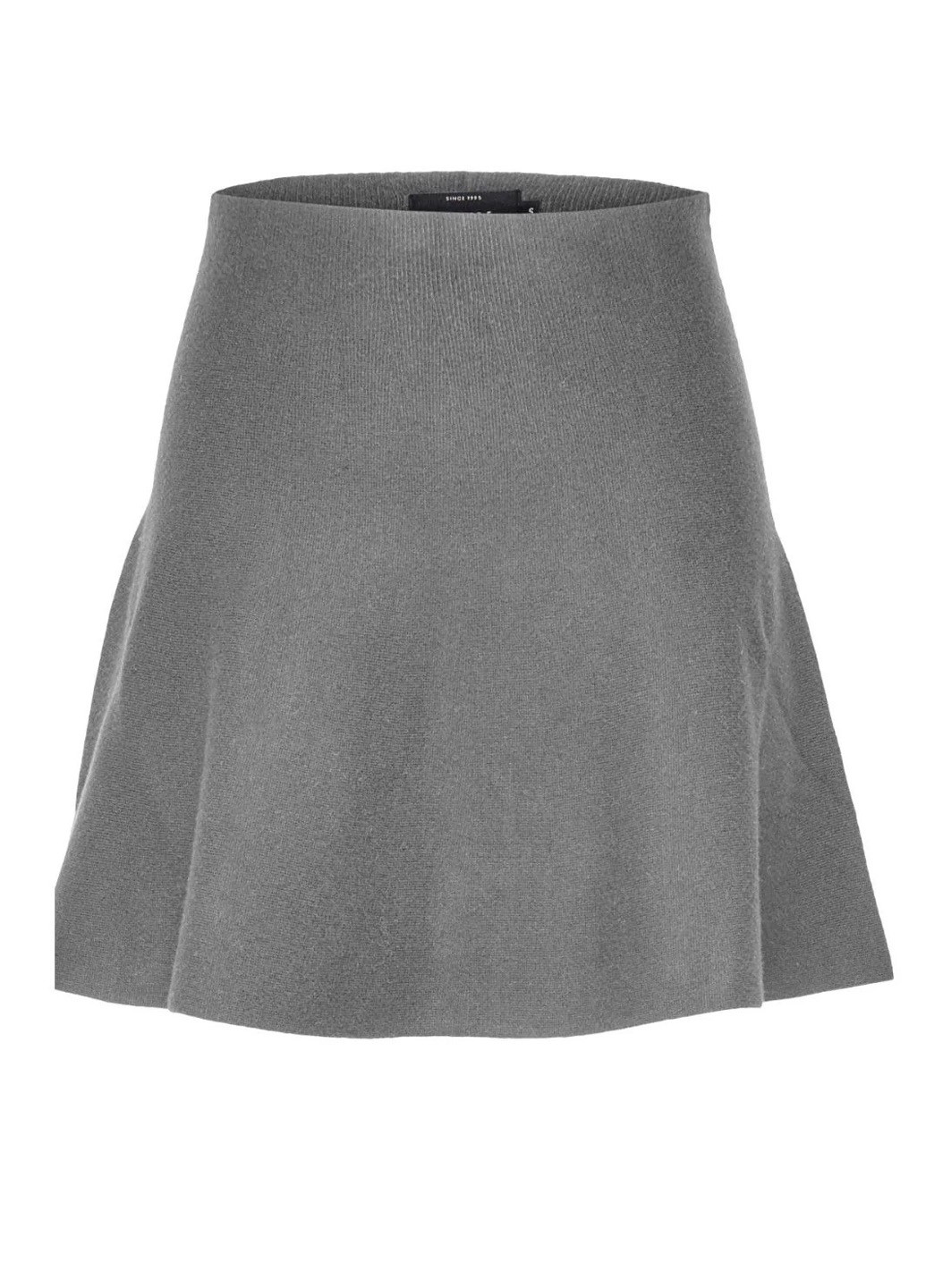 Серая кэжуал однотонная юбка Only а-силуэта (трапеция)