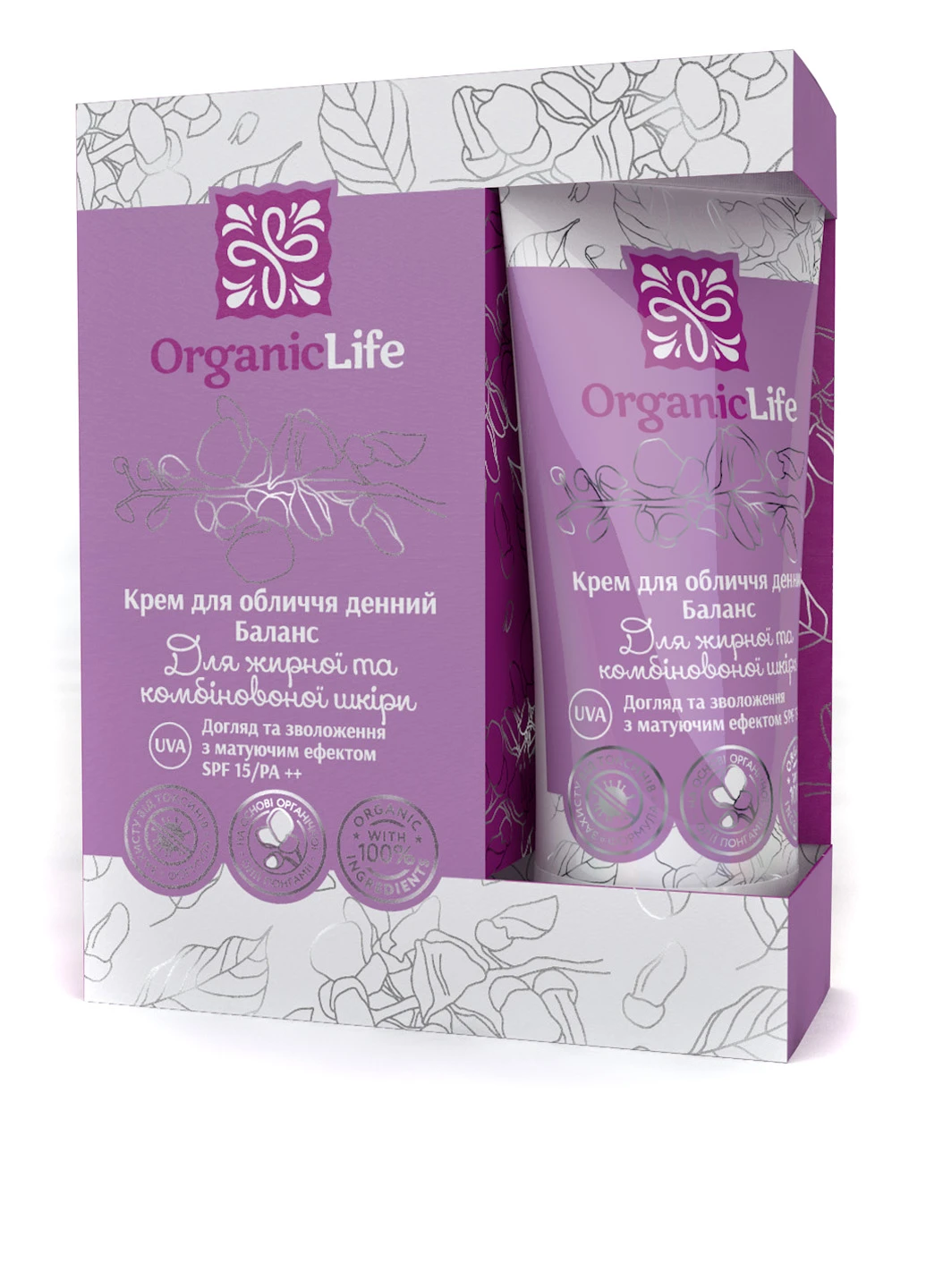 Organic Life Крем для обличчя денний «Баланс», 50 мл — Крем, (17768891)