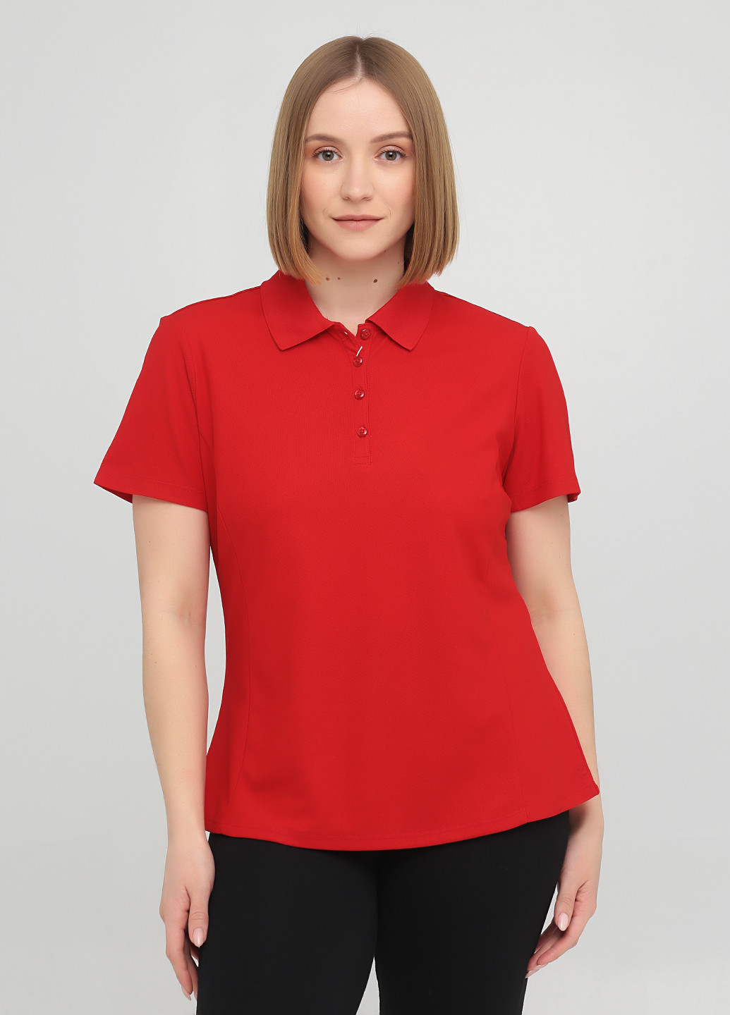 Красная женская футболка-поло Greg Norman однотонная