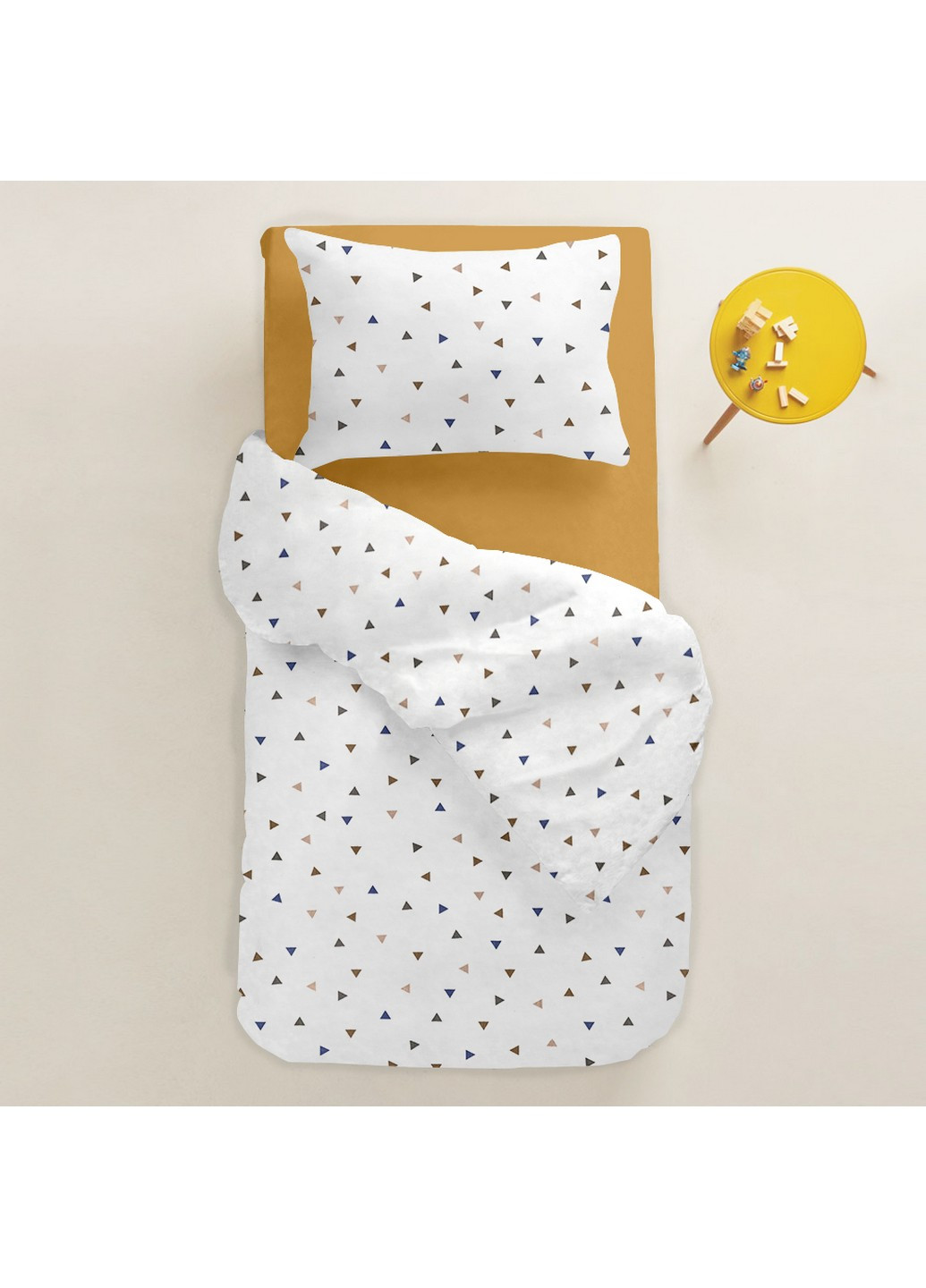 Комплект подросткового постельного белья на резинке Delta Color Mustard 160x220 см (4822052080993) Cosas (251850308)