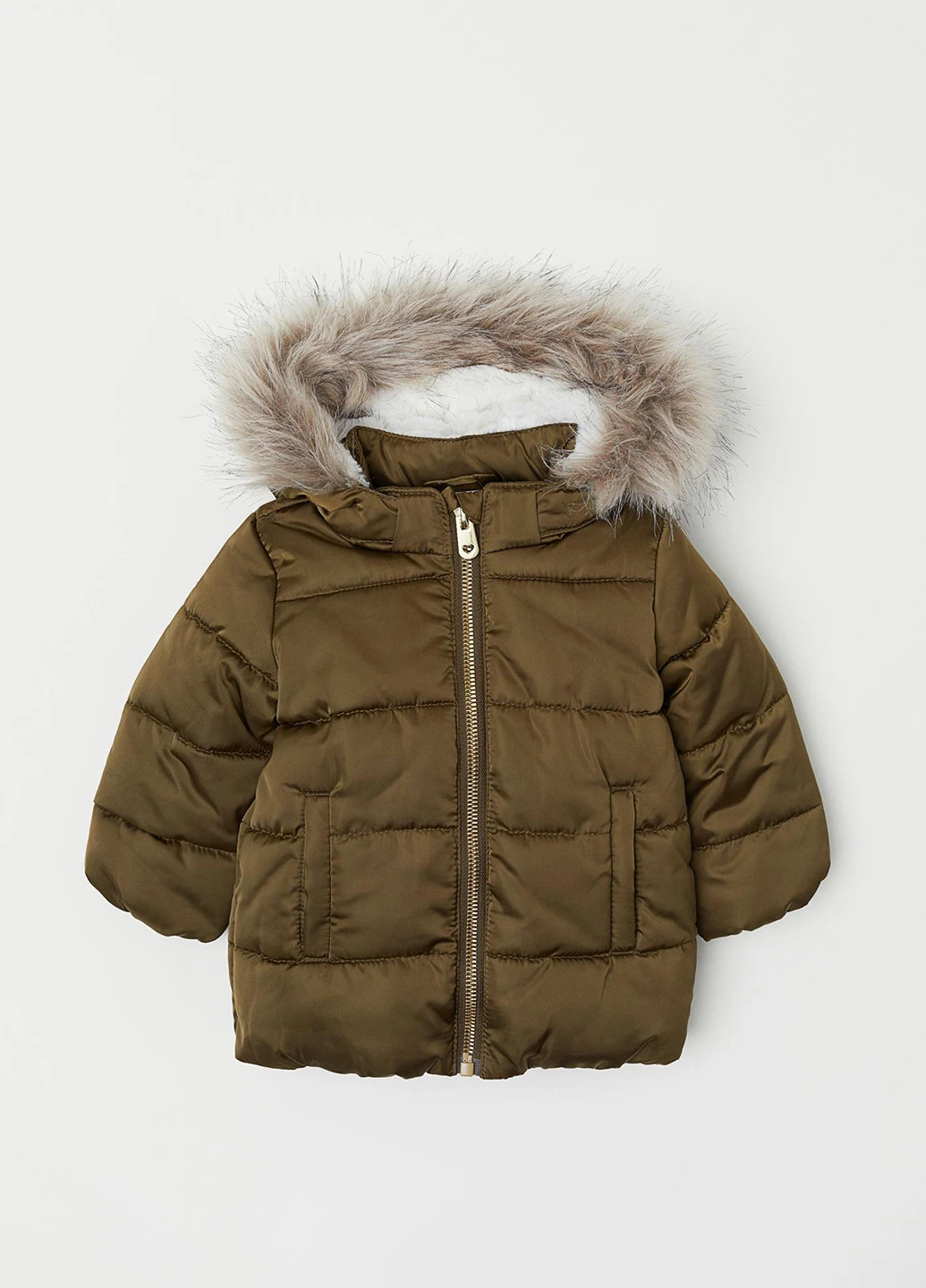 Оливковая (хаки) зимняя куртка H&M