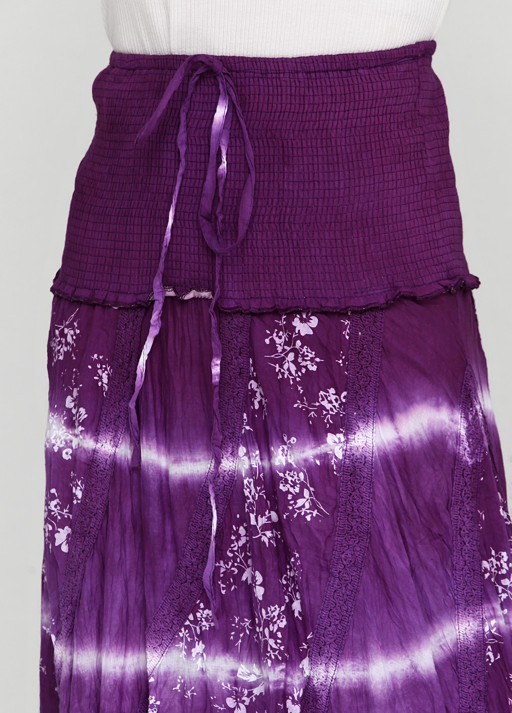 Фиолетовая кэжуал цветочной расцветки юбка Bongo миди