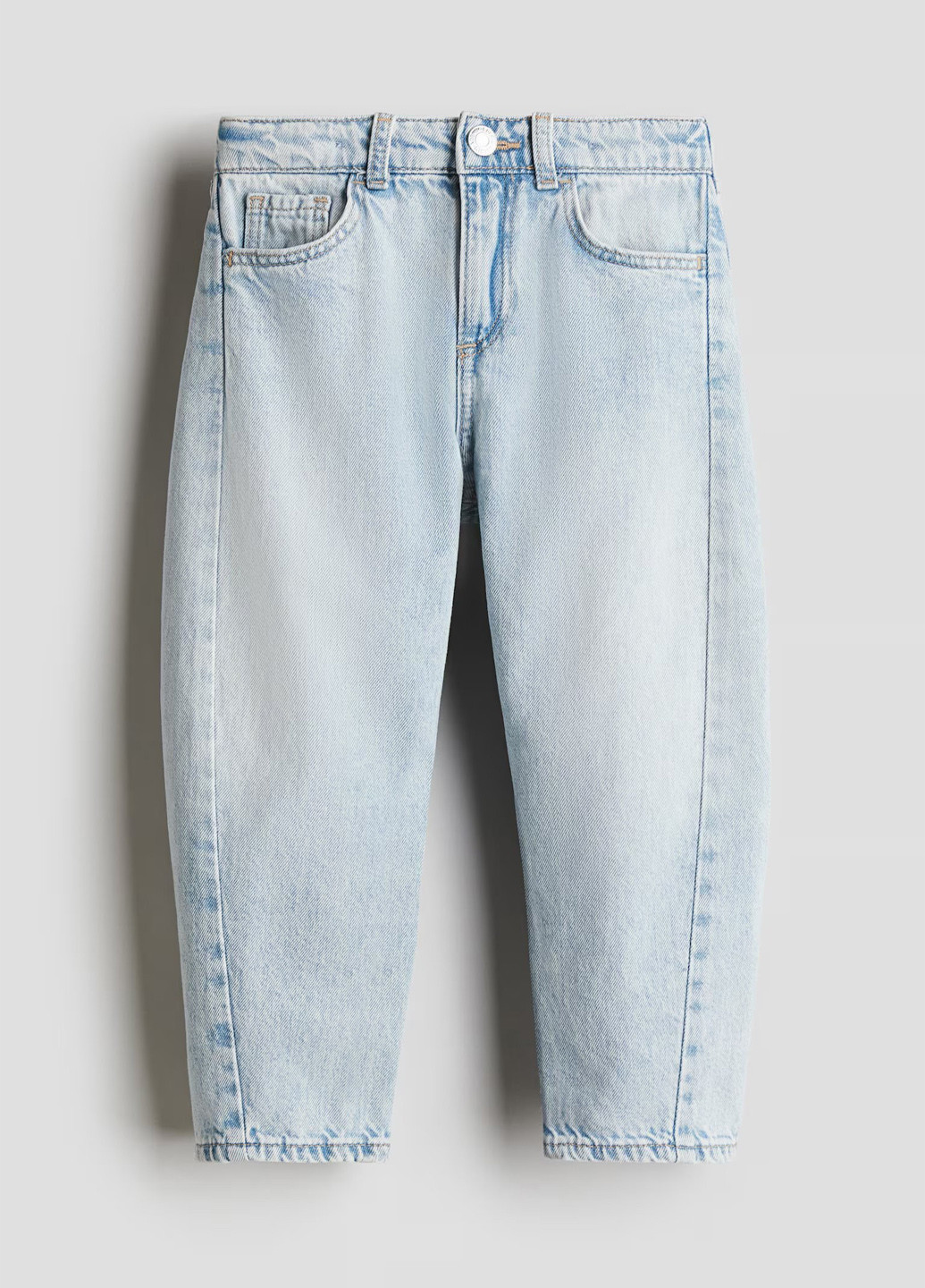 Светло-голубые демисезонные мом фит джинсы H&M