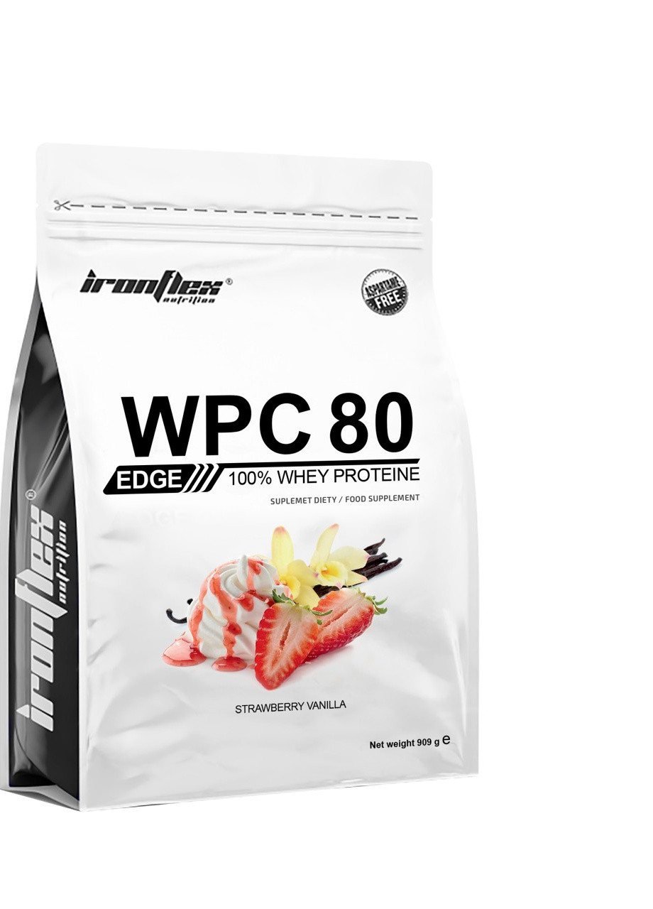 Сывороточный протеин WPC EDGE Instant 909g (Strawberry vanilla) Ironflex (255679207)