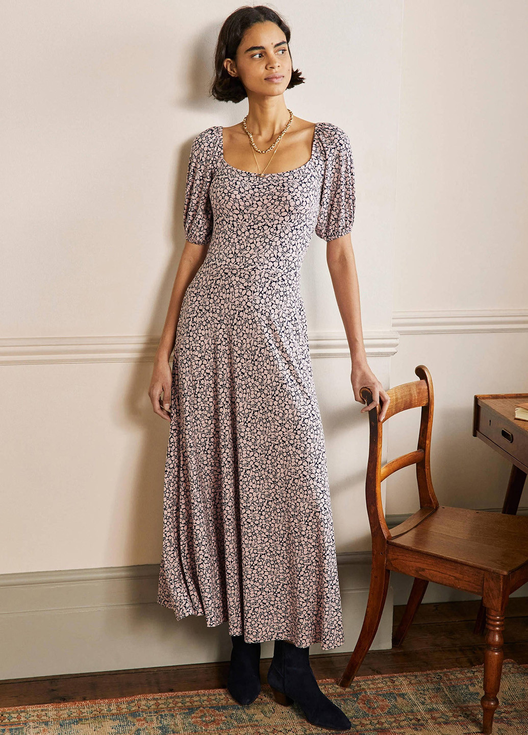 Комбінована кежуал сукня а-силует Boden з малюнком