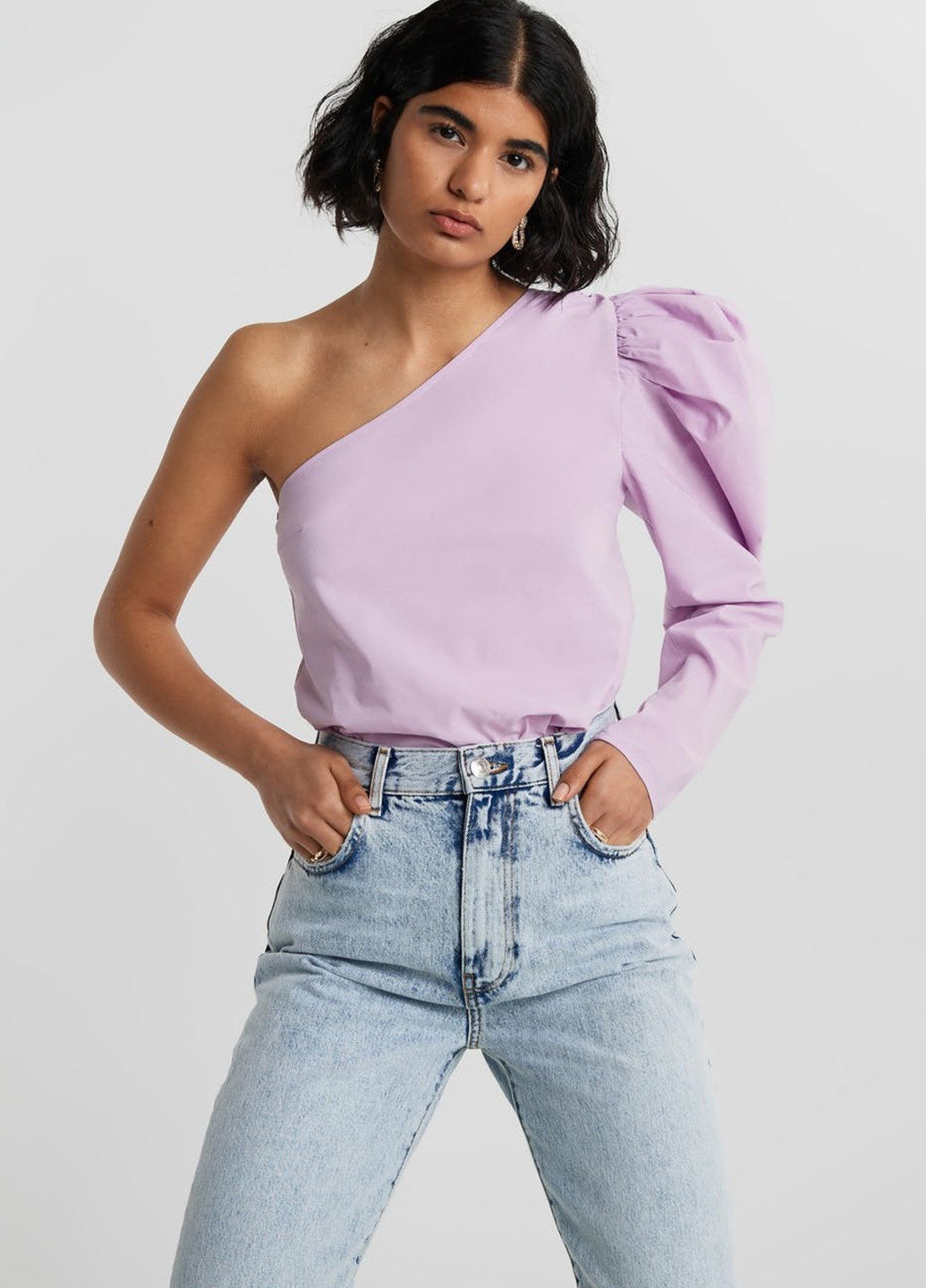 Светло-фиолетовая демисезонная блуза Gina Tricot