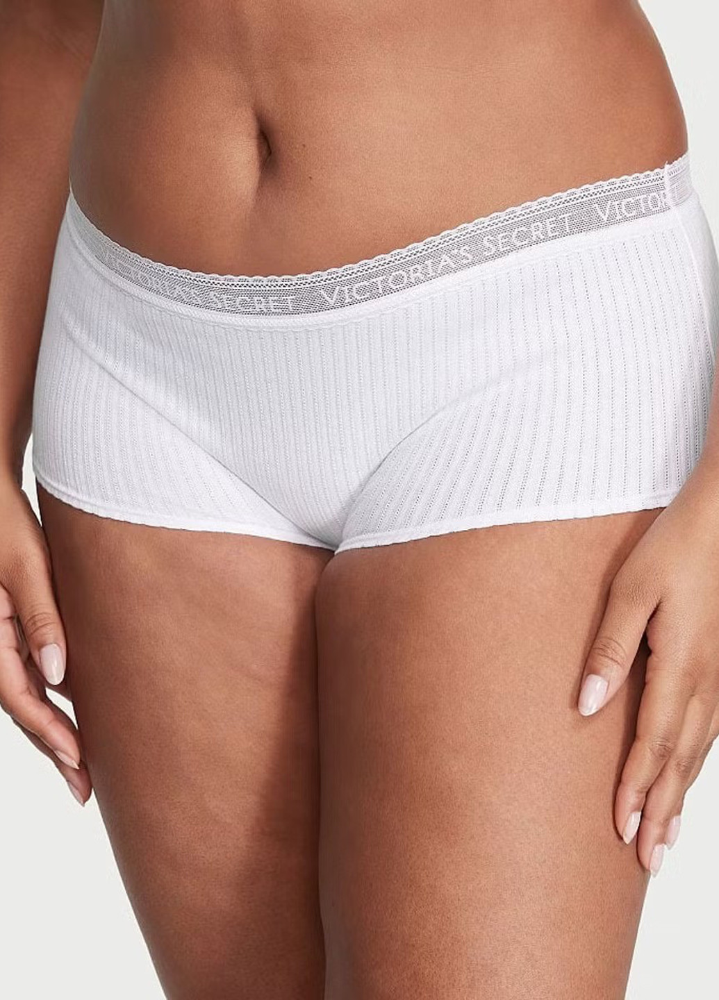 Белый демисезонный комплект (бюстгальтер, трусики) Victoria's Secret