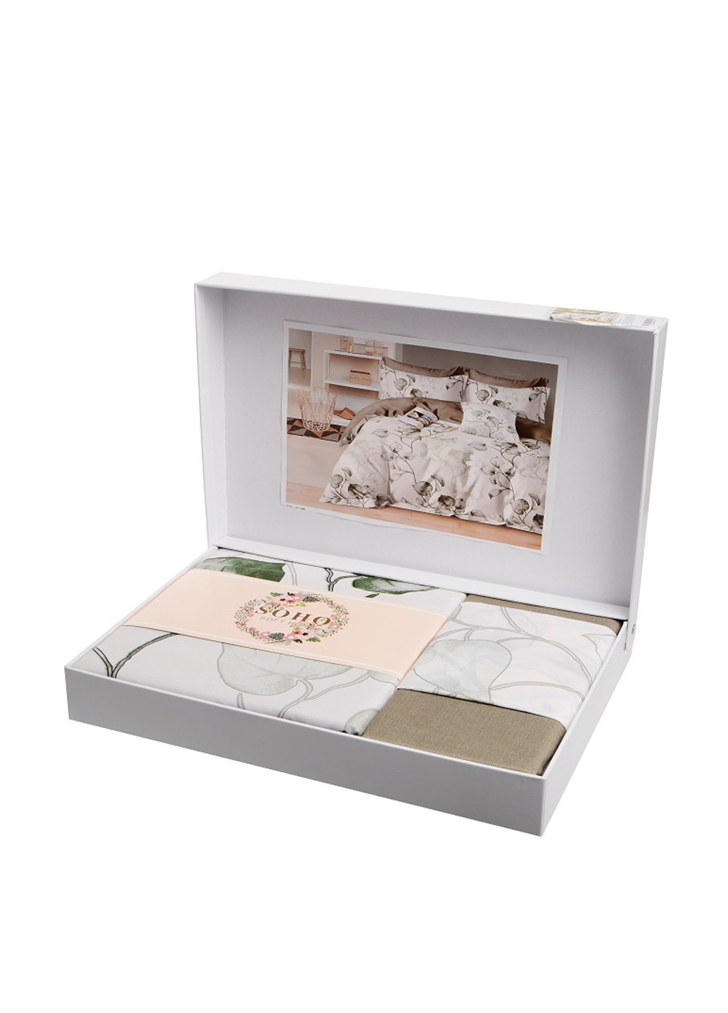 КПБ Евро Lounge 200*230 Flowers Olive Soho (317244650)