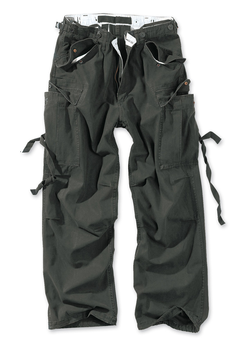 Грифельно-серые кэжуал демисезонные со средней талией брюки Surplus