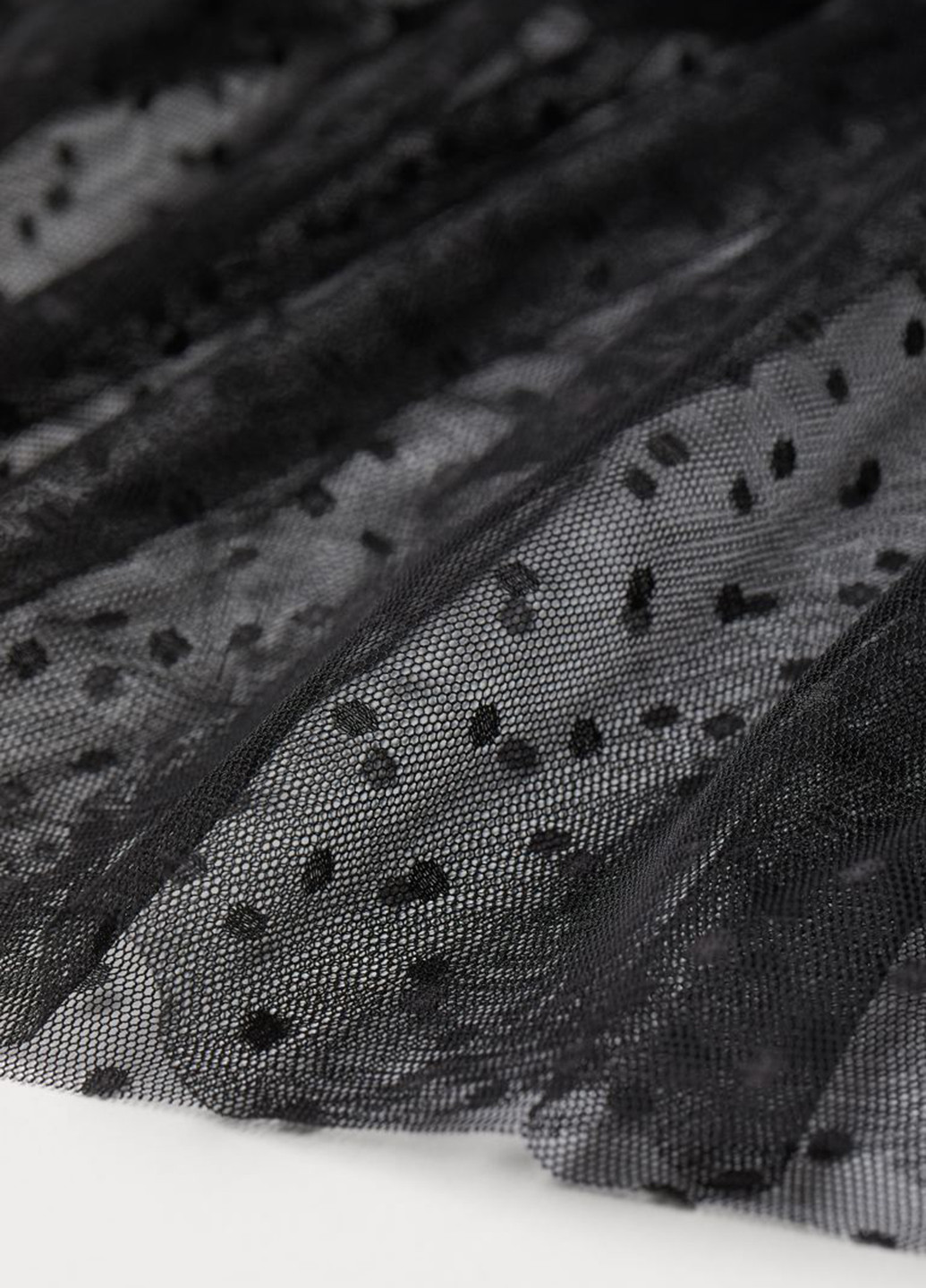 Черное кэжуал платье а-силуэт H&M в горошек