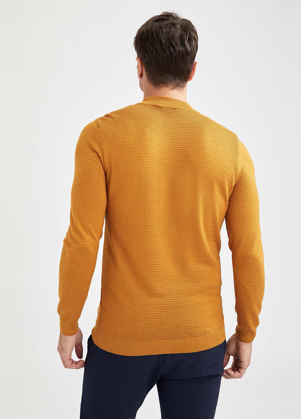 Горчичный демисезонный свитер джемпер DeFacto
