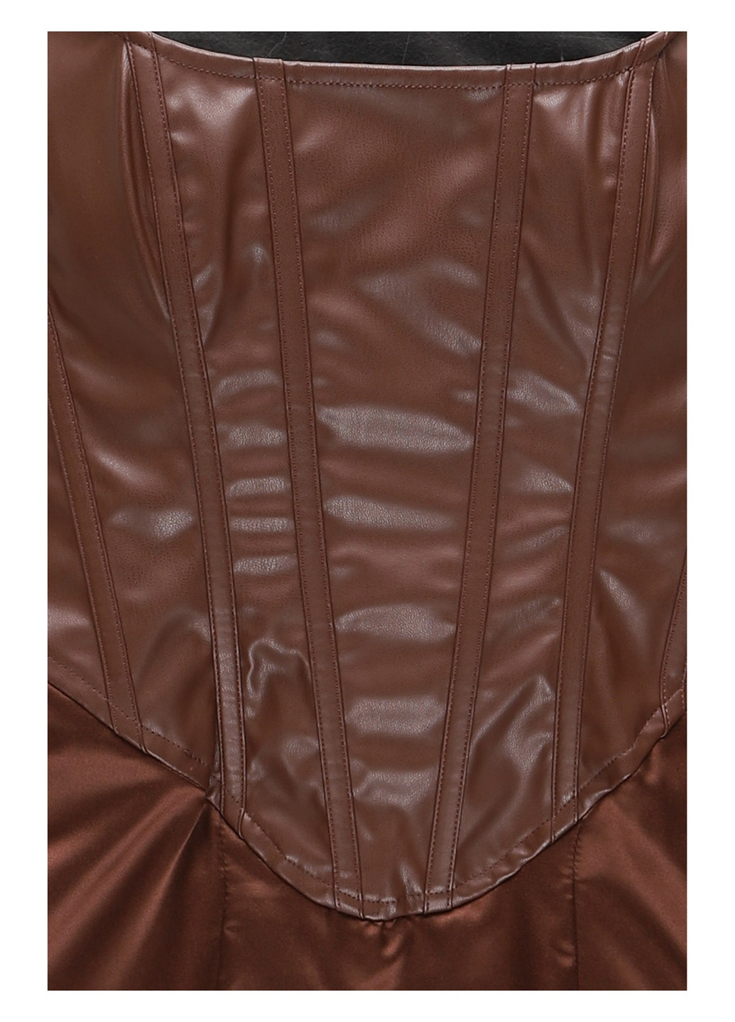 Коричневое кэжуал платье футляр PrettyLittleThing однотонное