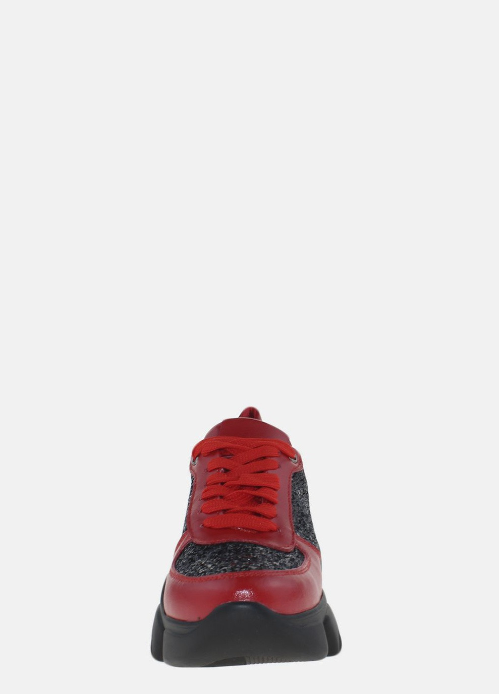 Червоні осінні кросівки r20-4568 червоний-чорний Fabiani