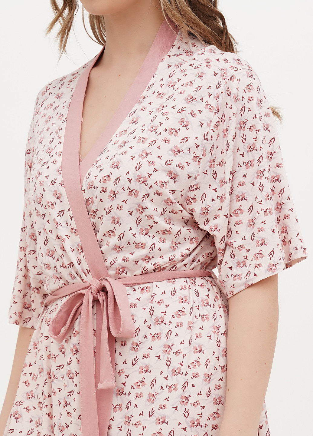 Комбінований демісезонний комплект (нічна сорочка, халат) Cotpark