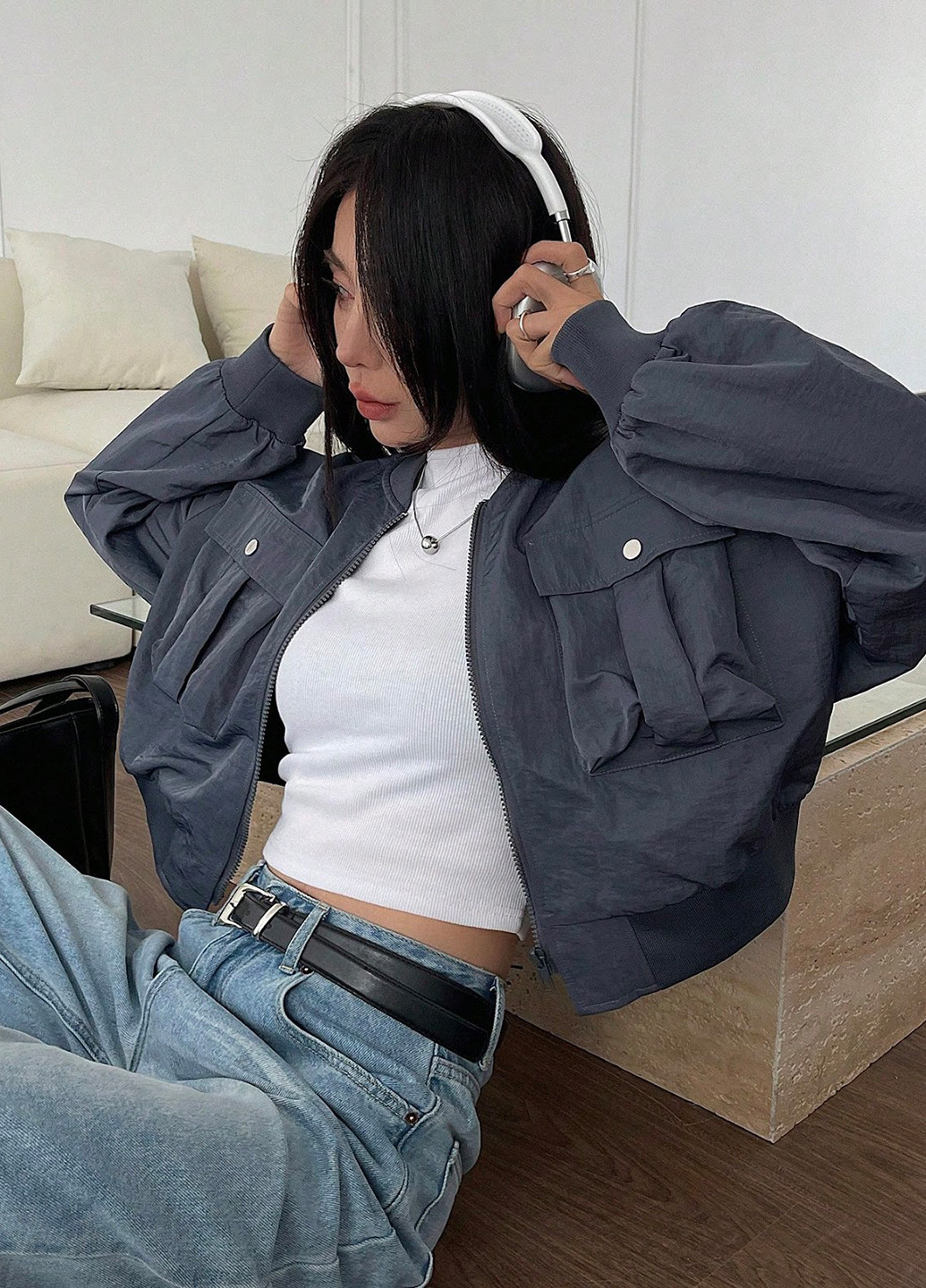 Бомбер SHEIN на блискавці (331019613)