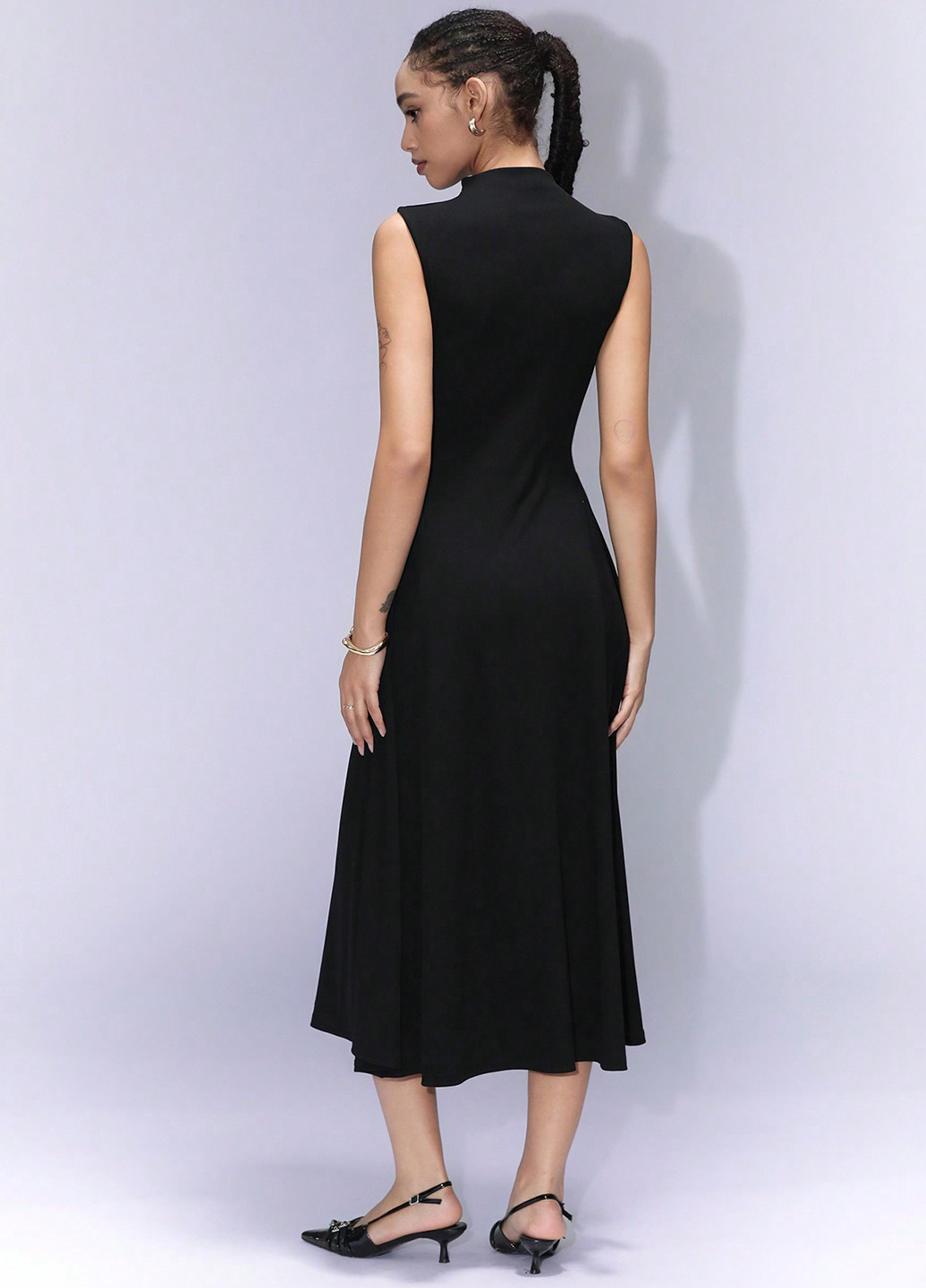 Чорна кежуал сукня а-силует SHEIN однотонна