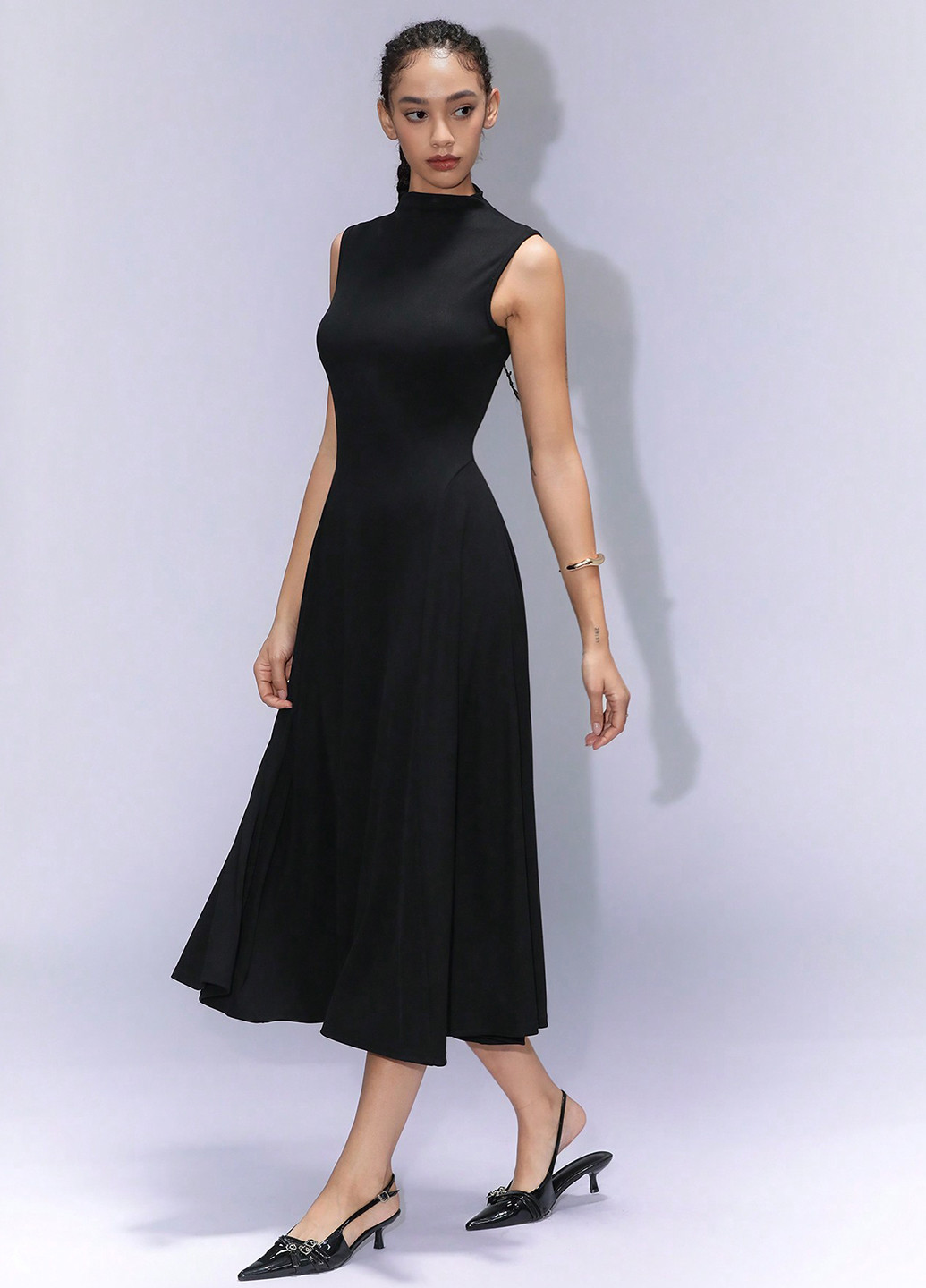 Чорна кежуал сукня а-силует SHEIN однотонна