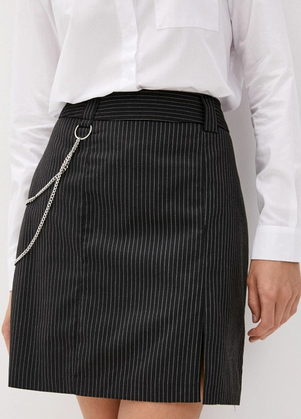 Черная офисная юбка befree карандаш