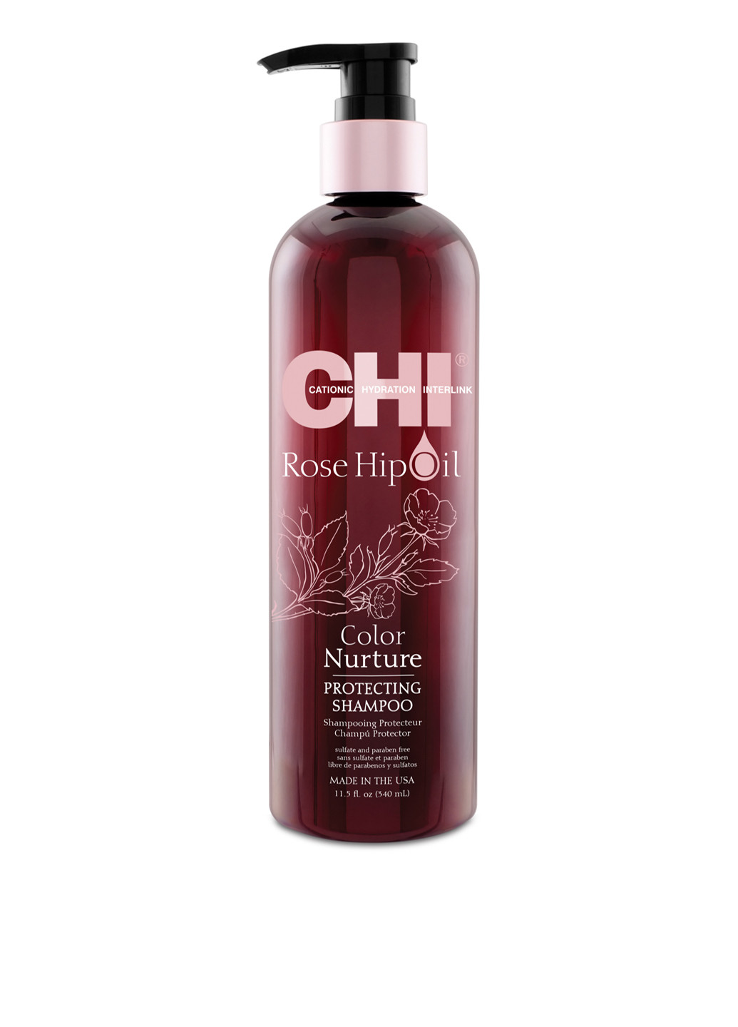 Шампунь для фарбованого волосся Rose hip oil, 340 мл CHI (143757827)