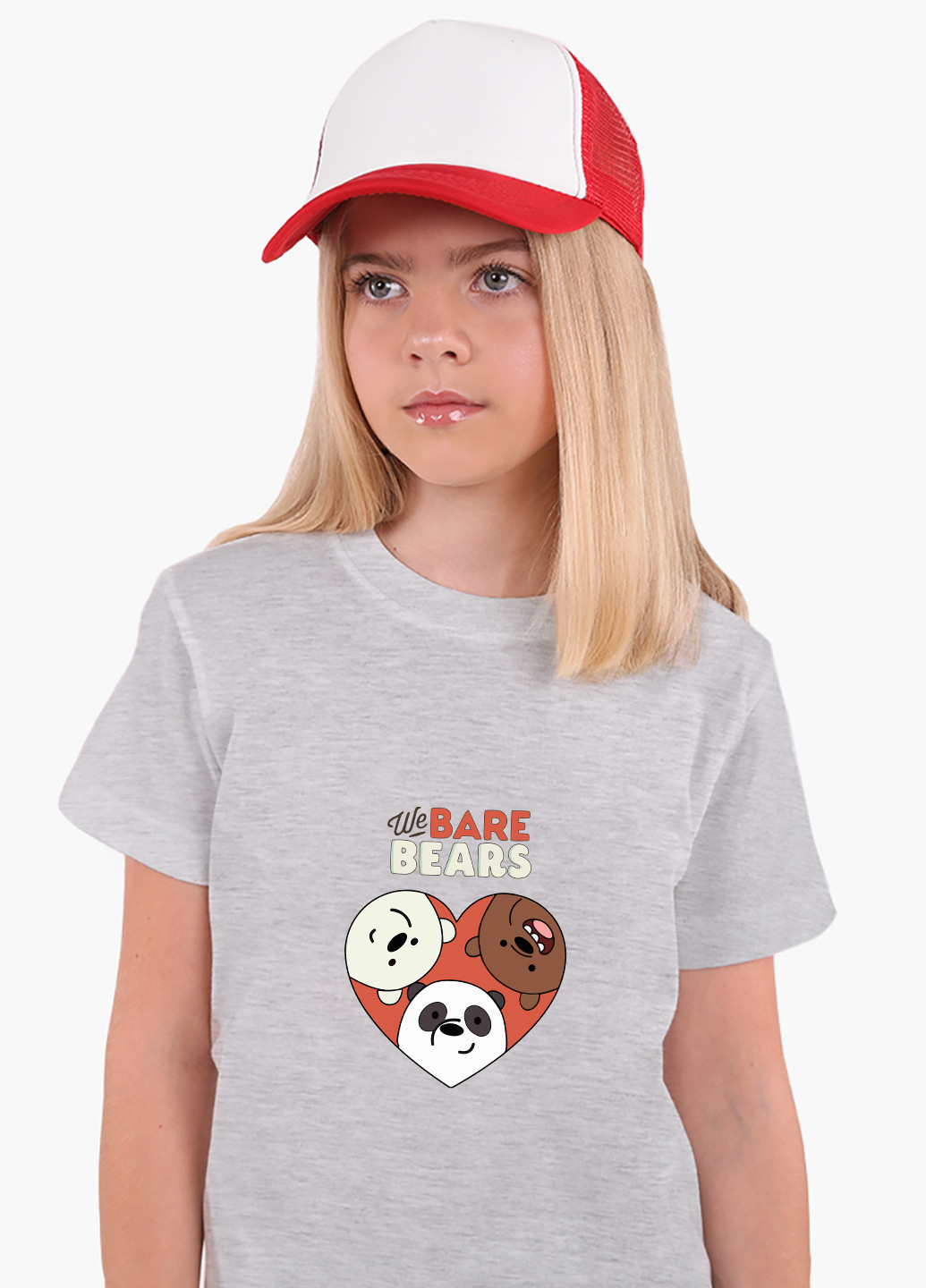 Светло-серая демисезонная футболка детская вся правда о медведях (we bare bears)(9224-2669) MobiPrint