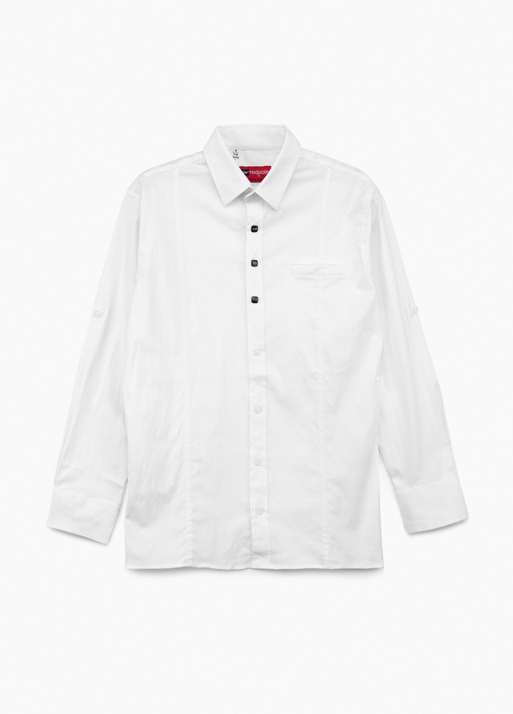 Белая кэжуал рубашка однотонная Red Apple