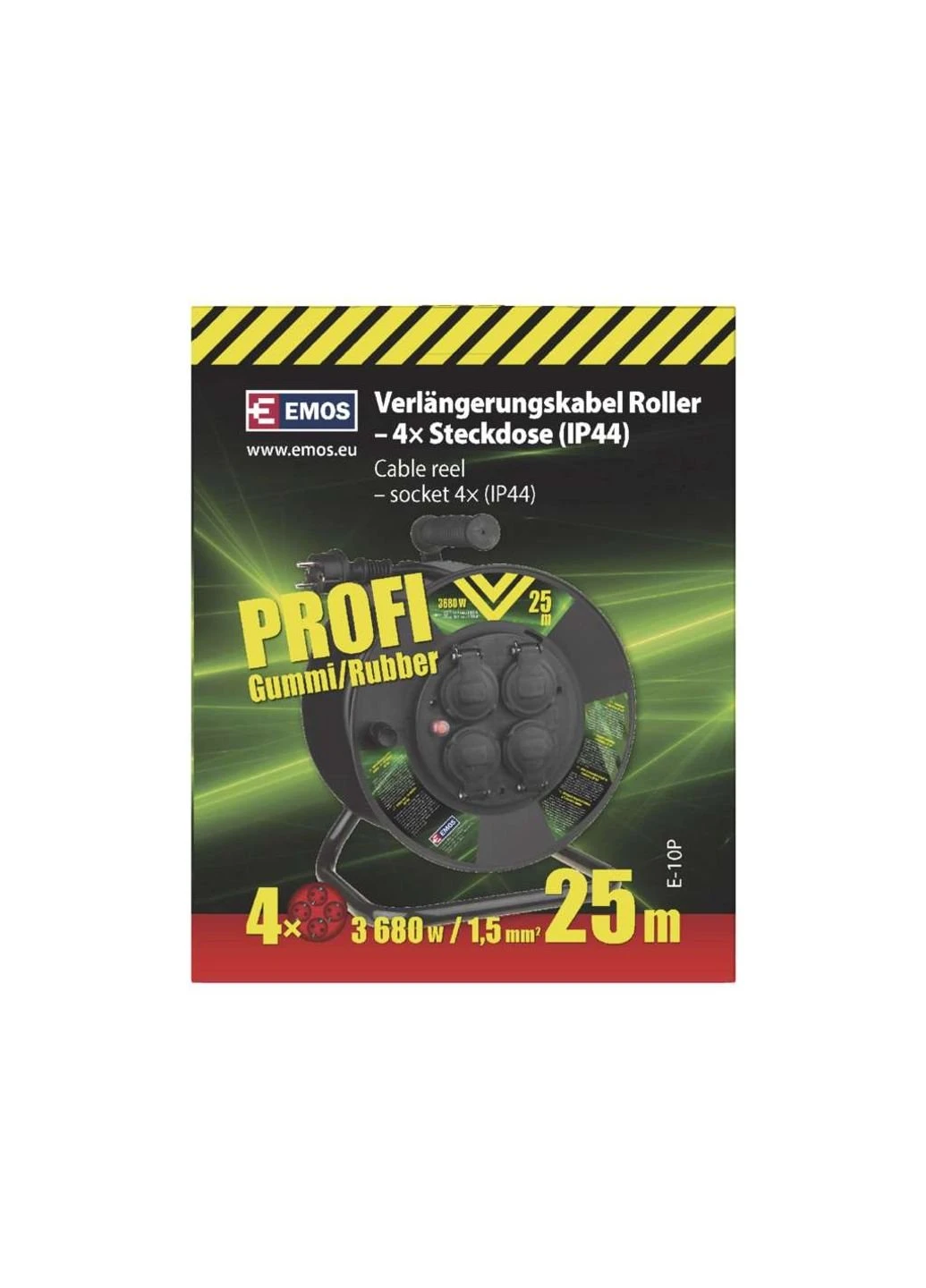 Мережевий подовжувач котушка 4 троянд., 25 м (P08225) Emos (251409934)