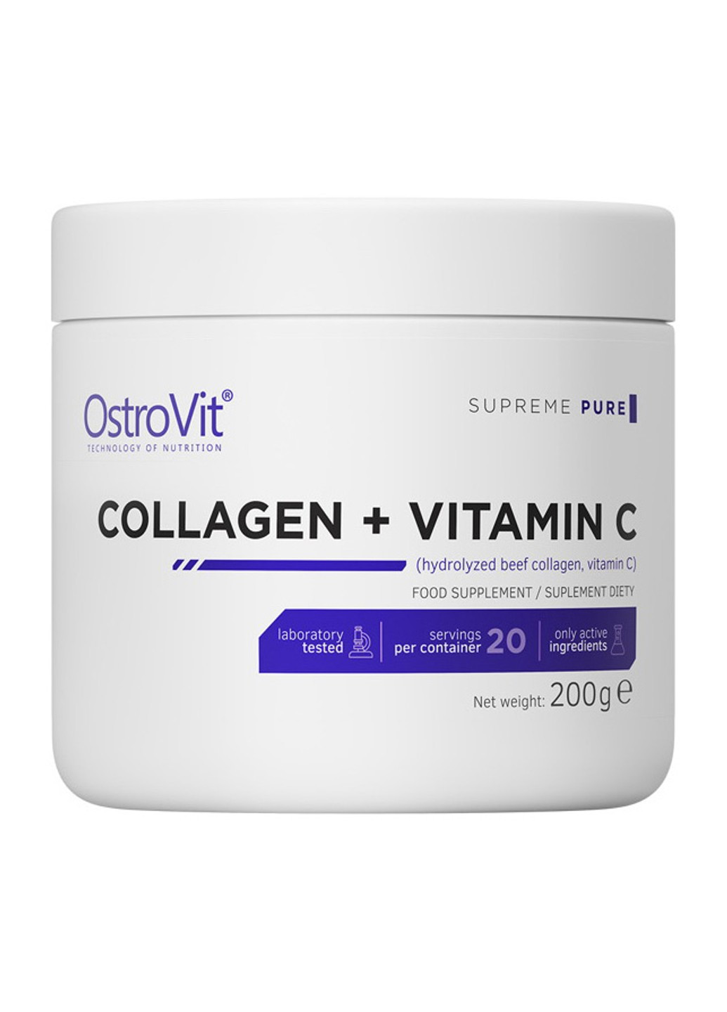 Коллаген Collagen + Vitamin C 400 грамм Ostrovit (255407504)