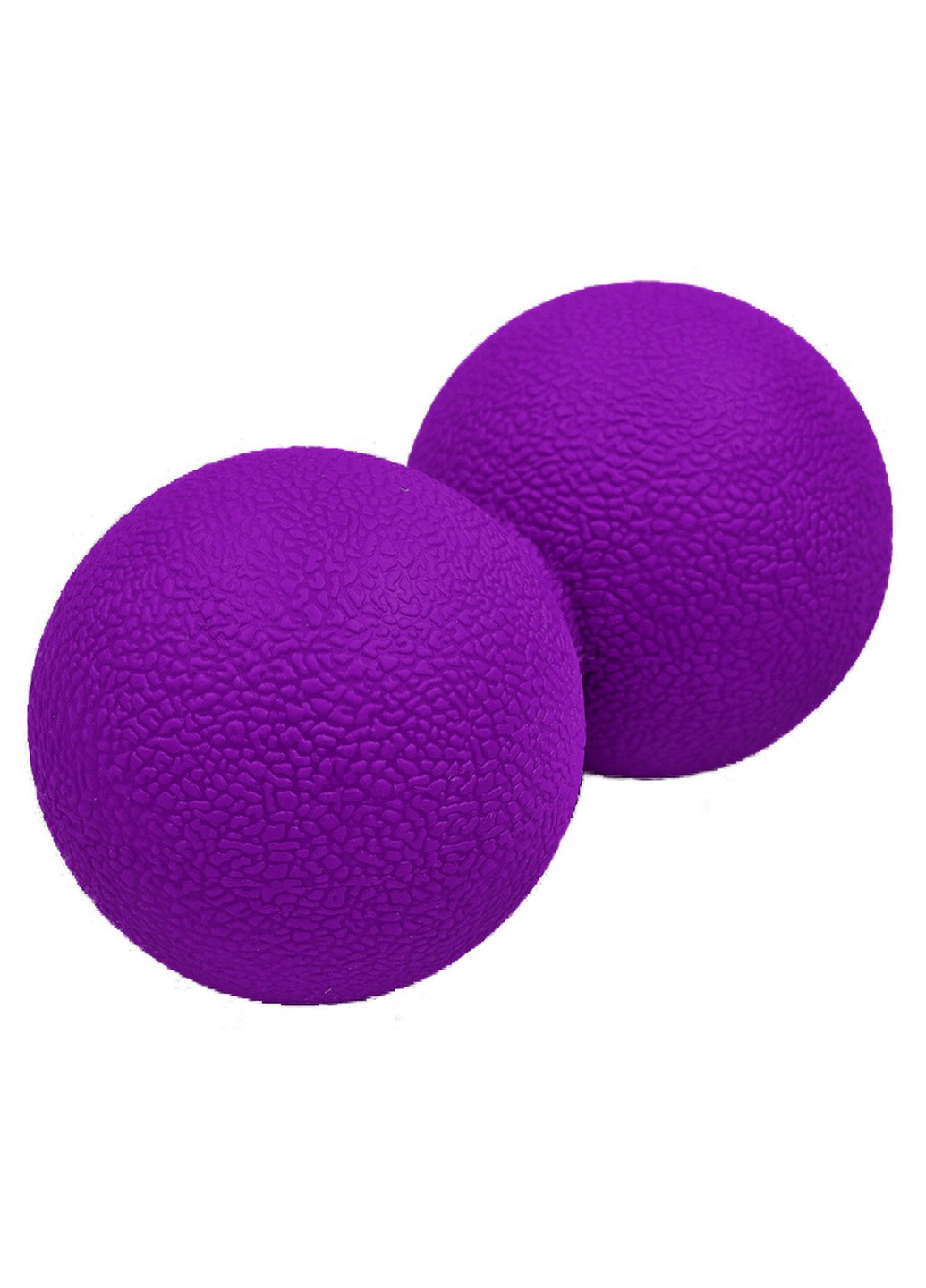 Массажный мячик TPR 6х12 см двойной фиолетовый (мяч для массажа спины, миофасциального релиза и самомассажа) EF-MD12-V EasyFit (243205442)