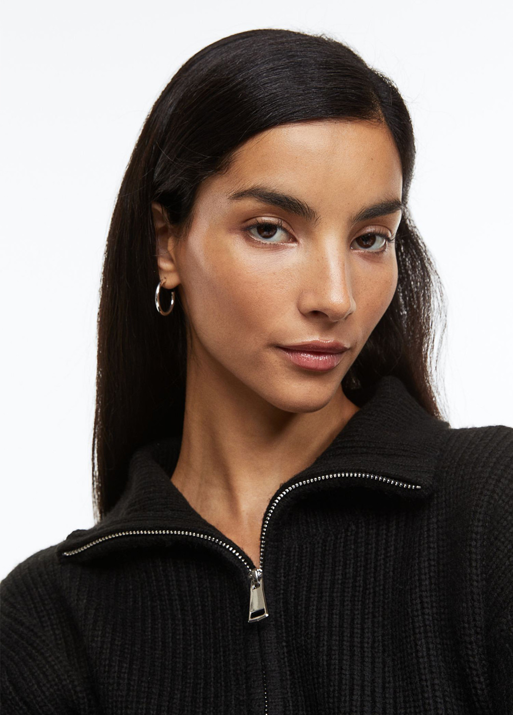 Чорна кежуал плаття зимове вільного крою сукня светр H&M однотонна