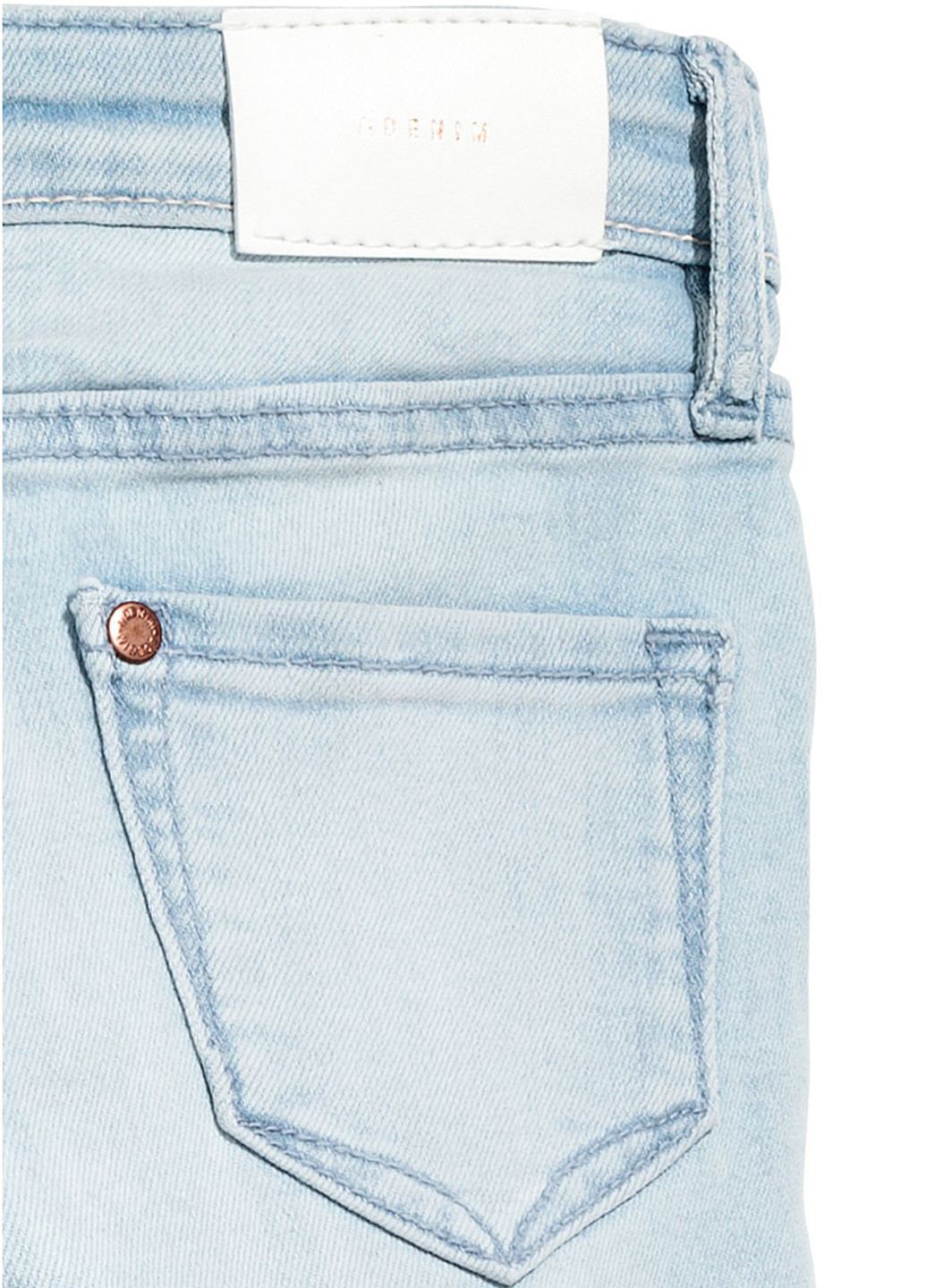 Светло-голубые демисезонные скинни джинсы H&M