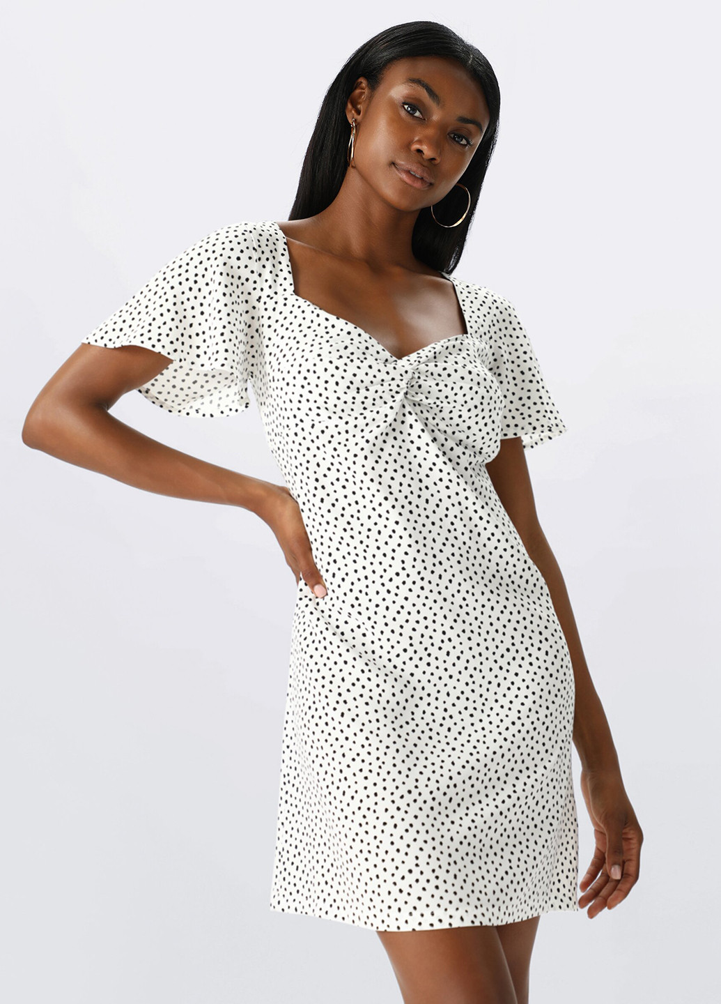 Білий кежуал сукня Lefties в горошок