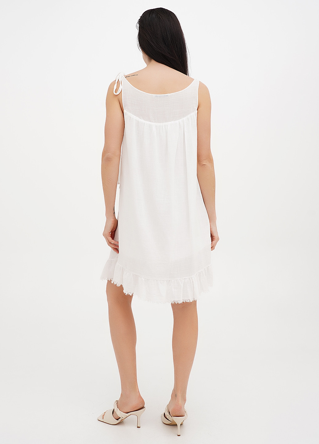Білий кежуал сукня а-силует Vicolo однотонна